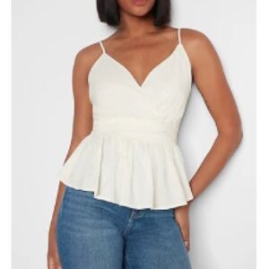 Express Satin Peplum Top